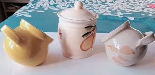 Curtains tie back&#39;s and Clay Pottery &amp; Handmade Tapestry Wall Panel in Wooden Frame