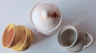 Curtains tie back&#39;s and Clay Pottery &amp; Handmade Tapestry Wall Panel in Wooden Frame