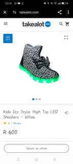 Izy Style High Top LED Sneakers White