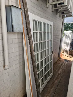 Double cottage pain sliding door (white)