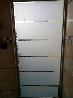 Sandblast decorative vinyls on glass