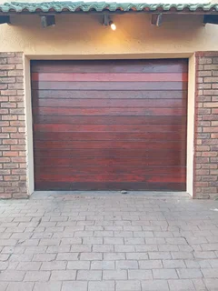 Single wooden garage door