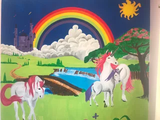 Murals- painted indoors and outdoors