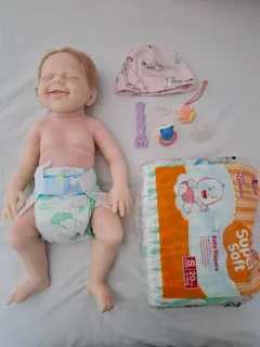 18.5 inch Realistic Full Body Silicone Baby Doll, Lifelike Reborn Baby -LIKE BRAND NEW-
