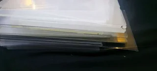 Unclear pieces of Perspex.