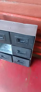 Galvanised 8 cabinet draw custom wall mounted cabinet
