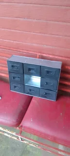 Galvanised 8 cabinet draw custom wall mounted cabinet