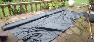 Black polysheeting.