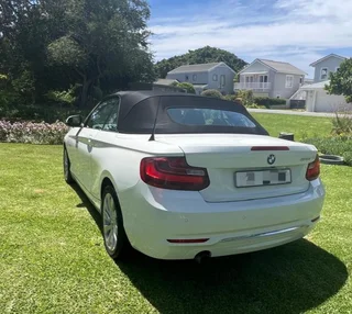 2015 BMW 220i Convertible Luxury Line Steptronic, White Alpine Black Dakota lth with 70000km availab