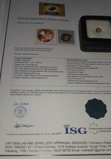 Fire Zircon 3.96 ct certified