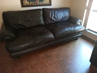 Coricroft 3 seater leather couch brown R6995.00