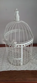 Cream Bird Cage Decor