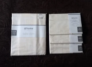 Cream Table Cloth &amp; Napkins from &#64;home