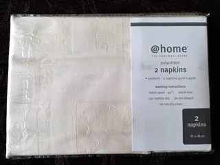 Cream Table Cloth &amp; Napkins from &#64;home