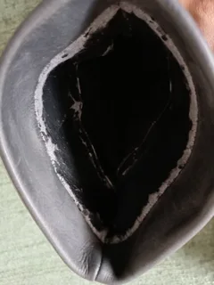 Charcoal Genuine Leather Boots from GUESS