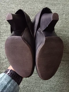 Charcoal Genuine Leather Boots from GUESS