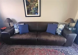 Large Leather Couch From Coricraft
