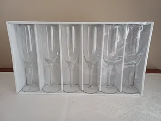 6 Champagne flute glasses