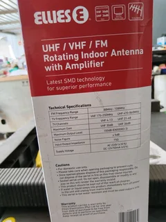 Ellies rotating indoor antenna with amplifier