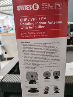 Ellies rotating indoor antenna with amplifier