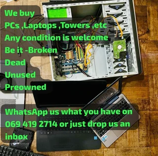 We buy damaged and working laptops