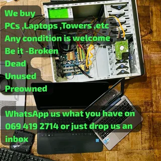 We buy laptops/Pcs (dead,broken,faulty,working)
