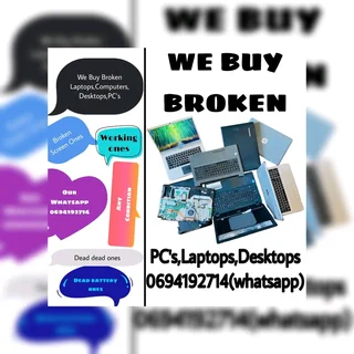 We buy laptops,pcs dead/broken/cracked