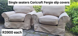 Coricraft Slip Cover Fergie Connor Range 2 Large Single Seater Armchairs Couches R3990 Each