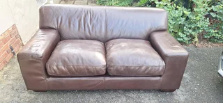 CORICRAFT 2 seater Leather Couch Petite Kariba in Milano Brown colour 180cm long