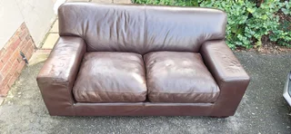 CORICRAFT 2 seater Leather Couch Petite Kariba in Milano Brown colour 180cm long