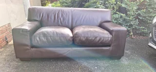 CORICRAFT 2 seater Leather Couch Petite Kariba in Milano Brown colour 180cm long