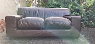 CORICRAFT 2 seater Leather Couch Petite Kariba in Milano Brown colour 180cm long