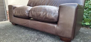 CORICRAFT 2 seater Leather Couch Petite Kariba in Milano Brown colour 180cm long