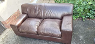 CORICRAFT 2 seater Leather Couch Petite Kariba in Milano Brown colour 180cm long