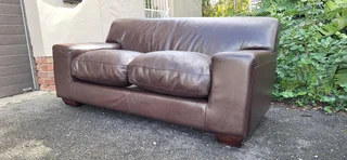 CORICRAFT 2 seater Leather Couch Petite Kariba in Milano Brown colour 180cm long