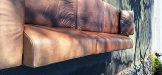 Stylish CORICRAFT Genuine Leather L Shape Couch RightHF Phantom Slope Zambezi Walnut Brown