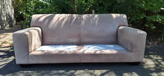 215cm CORICRAFT KARIBA Large 2 Soft Seater Leather Couch Sand Brown