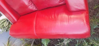 CORICRAFT 2 seater Leather Couch Kariba in Oxblood merlot Red Colour Genuine Leather 180cm