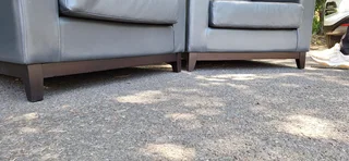 KLOOFTIQUE Inspired 1 Seater Armchairs Full Leather Graphite Grey colour 4k each