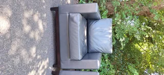 KLOOFTIQUE Inspired 1 Seater Armchairs Full Leather Graphite Grey colour 4k each
