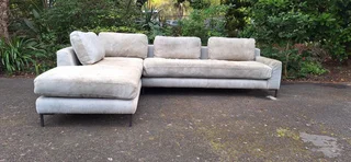 Weylandts Leather Couch Light Grey Scandinavian Style L Shape Lefthf Lazio Daybed Corner Leather Sof