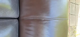 260cm CORICRAFT TEDDY Leather Couch 3 Seater Milano Dark Brown color