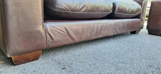 Solid CORICRAFT KARIBA Leather Couches 2 by 2 Genuine Leather Lounge Suite Milano Dark Brown 215cm