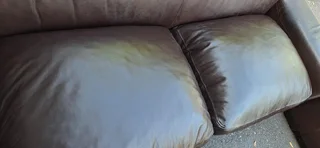 Solid CORICRAFT KARIBA Leather Couches 2 by 2 Genuine Leather Lounge Suite Milano Dark Brown 215cm