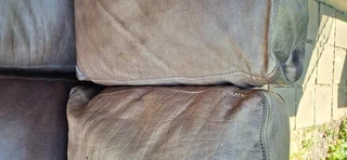 BRAAI ROOM 230cm Coricraft Leather Couch Afrique Range Zambezi Brown colour