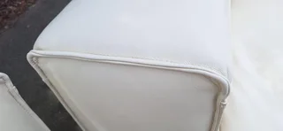 Stunning Full Leather Lounge Suite 2 Large 2 Seater Couches Cream Beige colour 200cm each length