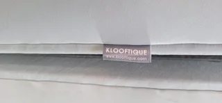 295cm KLOOFTIQUE Corner Leather Couch Modern styled CUBIST Range Light Grey Mint colour