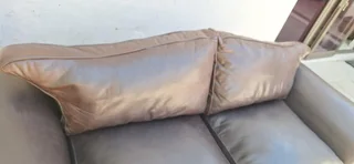 Lovely Scroll Arms 3 seater Full leather Colonial Couch 235cm Oxblood Brown colour