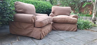 120cm CORICRAFT Slip Cover Santorini Range Two Big Single Seater armchairs Couches R3600ea Aswan bro
