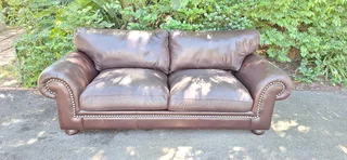 230cm Coricraft Leather Very Heavy seater Afrique Range in Milano Dark Brown color